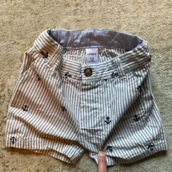 Stylish Kids Blue and Striped Shorts Set - Picture 3 of 4